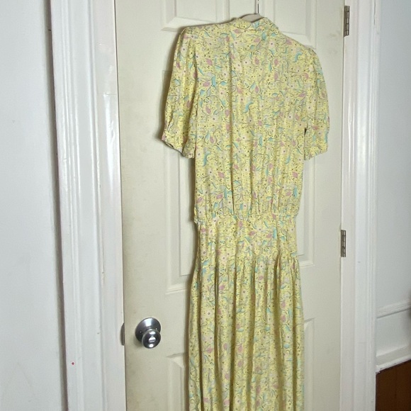 Patty O Neil Vintage dress yellow floral 12 - Picture 6 of 15